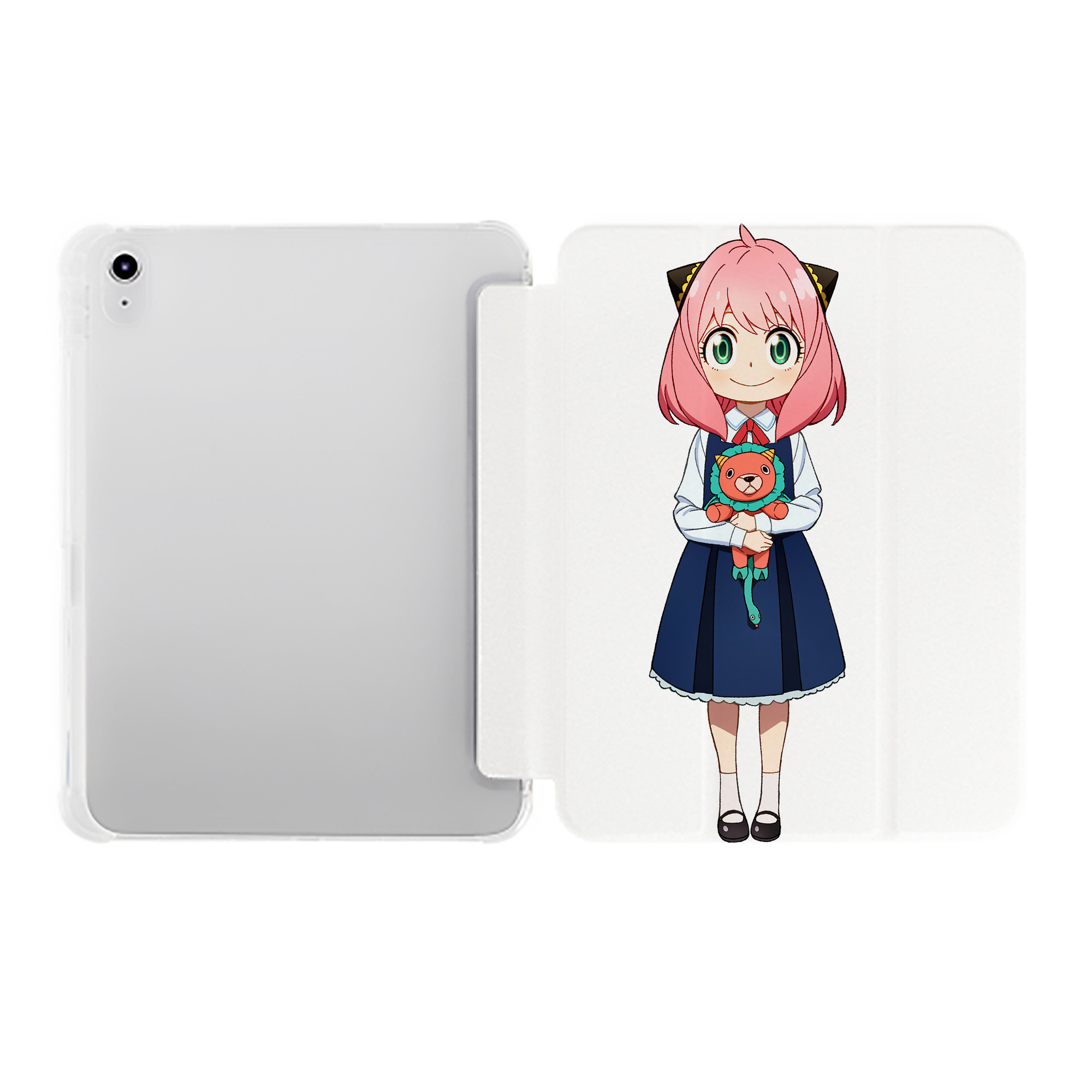 （画像用） SPY×FAMILY间谍家家酒 IPad ケース ペン収納付き 三つ折りスタンド PUレザー×シリコン 対応機種9.5/10.5/10.9インチ